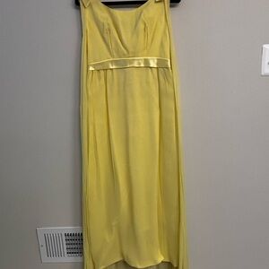 Elegant 1960s VINTAGE Yellow Sleeveless Dress